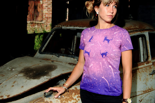 Cats In Space Ladies T-shirt
